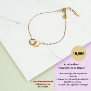 Armband mit verschlossenen Herzen