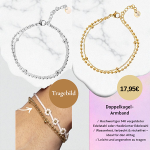 Doppelkugel Armband