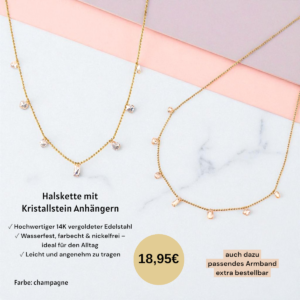 Halskette mit Kristallsteinen