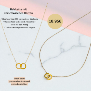 Halskette mit verschlossenen Herzen