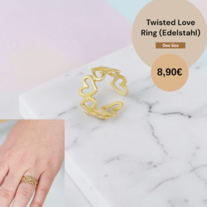 Twisted Love Ring (Edelstahl)