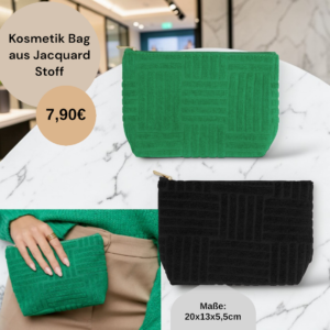 Kosmetik Tasche aus Jacquard Stoff