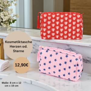 Kosmetikbag Herzen od. Sterne