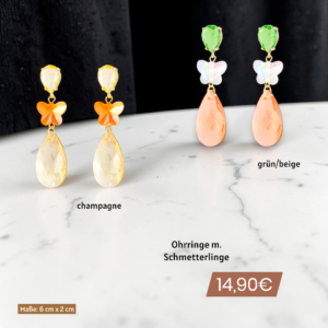 Ohrringe m. Schmetterlinge