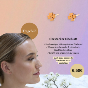 Ohrstecker Kleeblatt - 14K