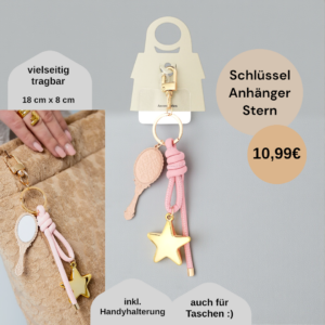 Schlüsselanhänger/Taschenanhänger Stern