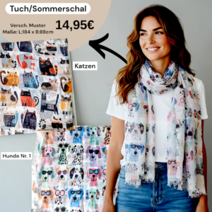 Tuch/Sommerschal versch. Motive