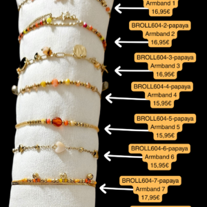 versch. Armbänder - Serie Papaya