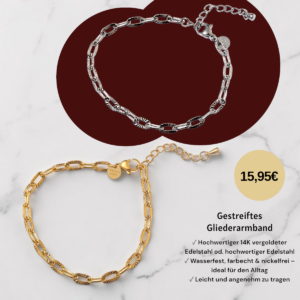 Gestreiftes Gliederarmband