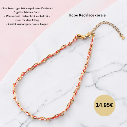 Rope Necklace corale
