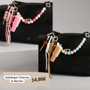 Anhänger Charms & Tumbler Becher, Schlüssel/Taschen Anhänger