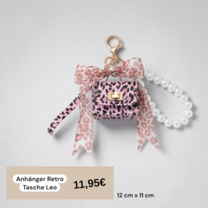 Anhänger Retro Tasche Leo, Schlüssel/Taschen Anhänger
