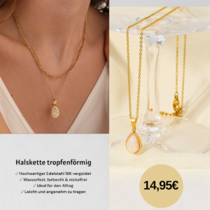 Halskette tropfenförmig