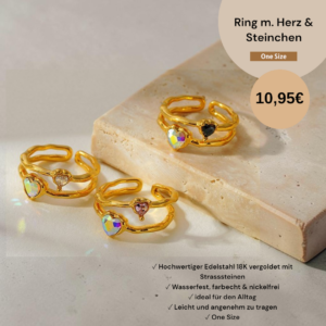 Ring m. Herz & Steinchen