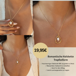 Romantische Halskette Tropfenform
