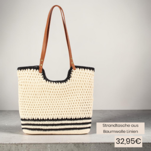 Strandtasche aus Baumwolle Linien