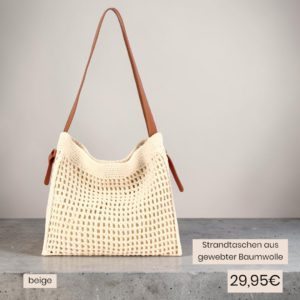 Strandtaschen aus gewebter Baumwolle