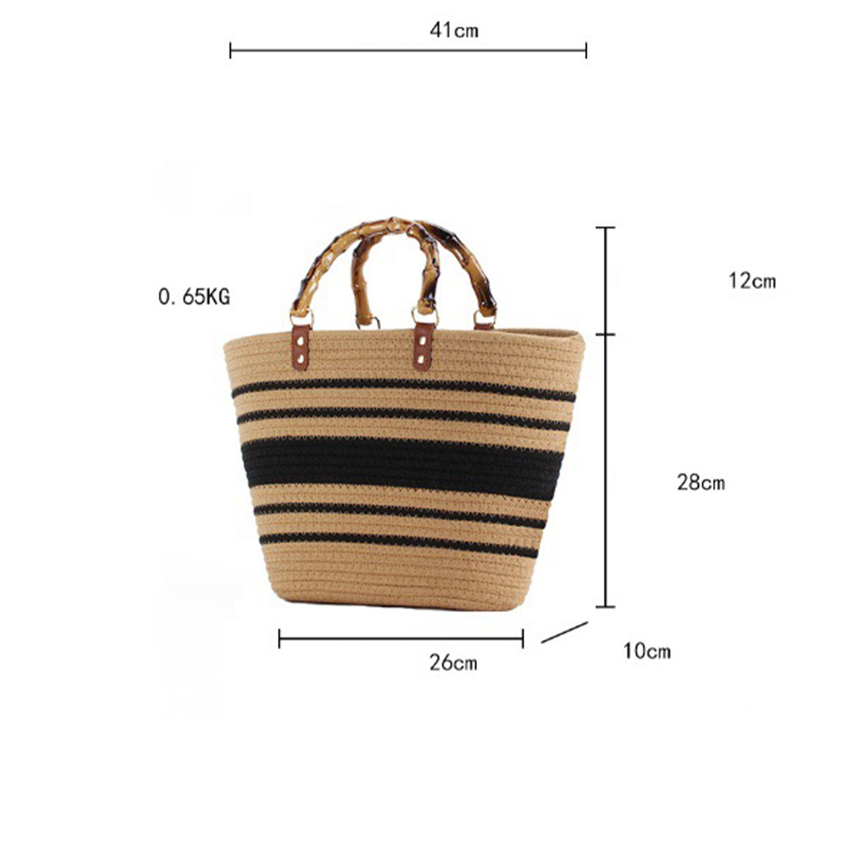 Gewebte Tasche m. standfestem Boden – Bild 3
