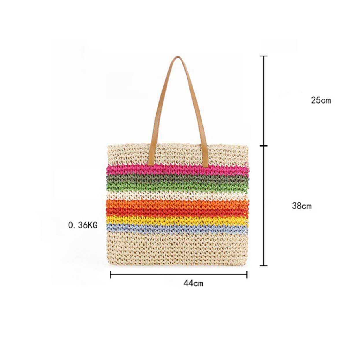Strandtasche Streifen bunt – Bild 3