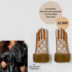 Handschuh m. Kunstfell gesteppt, Handschuhe