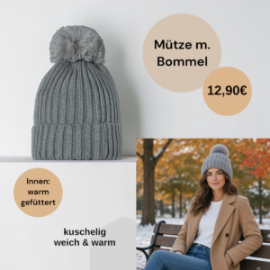 Mütze m. Fellbommel