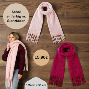 Schal einfarbig m. Glanzfäden/Glitzerfäden