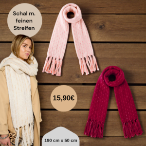 Schal m. feinen Streifen