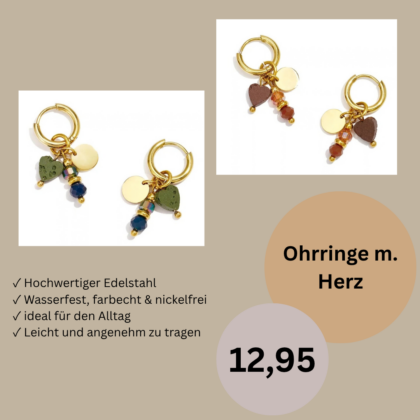 Ohrringe m. Herz
