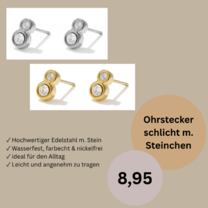Ohrstecker schlicht m. Steinchen